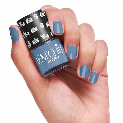 LoveChild Adaa  Breathable Slate Grey Glossy Nail Paint